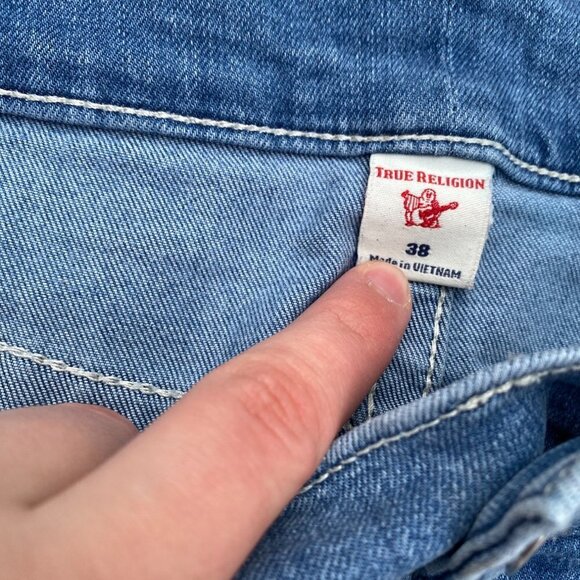 True Religion Jeans Size 38 ROCCO RELAXED SKINNY Blue - Picture 4 of 8